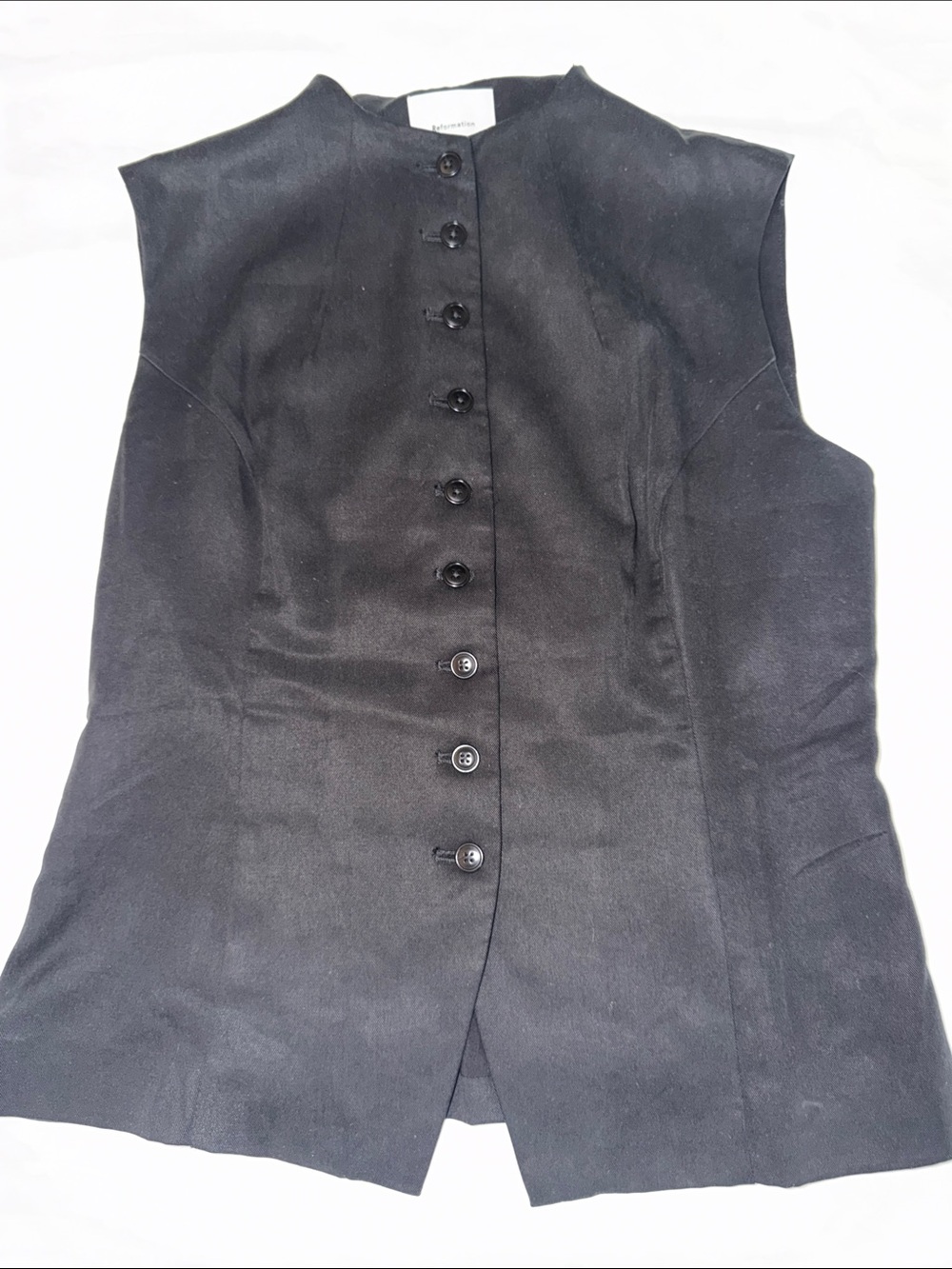 Black Reformation Lottie vest. Size M. Worn twice, good condition. Retails $168.